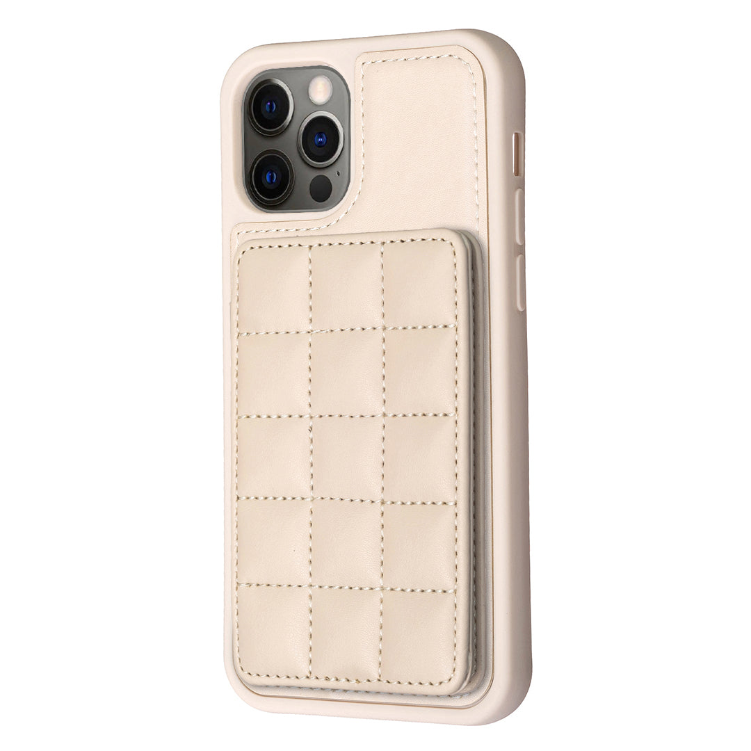 Style-BF24 For iPhone 11 Grid Design PU Leather Coated TPU Case Card Holder Kickstand Phone Cover Style-BF24 For iPhone 11 Grid Design PU Leather Coated TPU Case Card Holder Kickstand Phone Cover